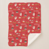 霜の降りた皆さんのお気に入りの雪だるま シェルパブランケット (正面)