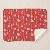 霜の降りた皆さんのお気に入りの雪だるま シェルパブランケット (正面(横))