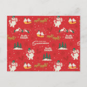 霜の降りた皆さんのお気に入りの雪だるま シーズンポストカード (正面)