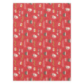 霜の降りた皆さんのお気に入りの雪だるま テーブルクロス (正面)