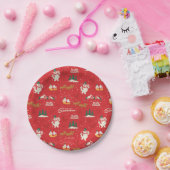 霜の降りた皆さんのお気に入りの雪だるま ペーパープレート (パーティー)