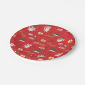 霜の降りた皆さんのお気に入りの雪だるま ペーパープレート (アングル)