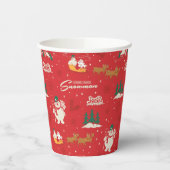 霜の降りた皆さんのお気に入りの雪だるま 紙コップ (左)