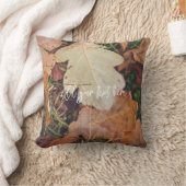 霜の降りた秋のオーク葉の クッション (ブランケット)