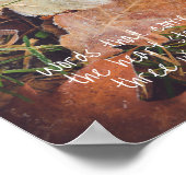 霜の降りた秋のオーク葉の ポスター (角)