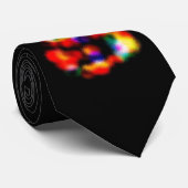 霜の降りた窓を通るクリスマスツリーの光 ネクタイ (ロール)