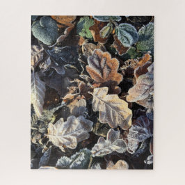 霜の降りた葉 ジグソーパズル