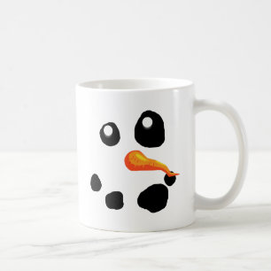 霜の降りた雪だるまの微笑 コーヒーマグカップ