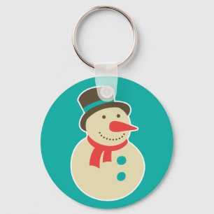 霜の降りた雪だるまのkeychain キーホルダー
