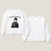 霜の降りた雪だるまシンプルチエレガントルストマ雪だるま (デザイン 正面＆背面)