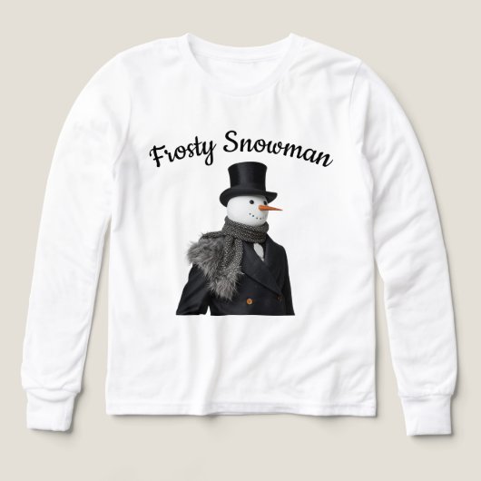 霜の降りた雪だるまシンプルチエレガントルストマ雪だるま (デザイン正面)