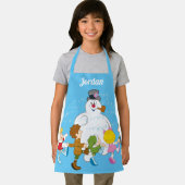 霜の降りた雪だるま™ |お霜の降りた子様遊の エプロン (インサイチュ)