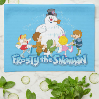 霜の降りた雪だるま™ |お霜の降りた子様遊の キッチンタオル
