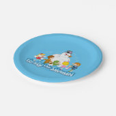 霜の降りた雪だるま™ |お霜の降りた子様遊の ペーパープレート (アングル)