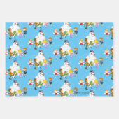 霜の降りた雪だるま™ |お霜の降りた子様遊の ラッピングペーパーシート (正面3)