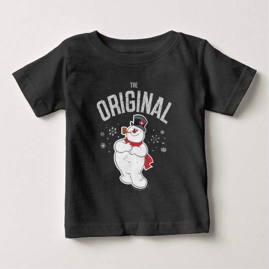 霜の降りた雪だるま™ |オリジナルベビー ベビーTシャツ (正面)