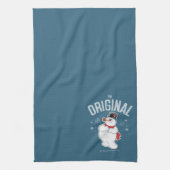 霜の降りた雪だるま™ |オリジナル キッチンタオル (縦)