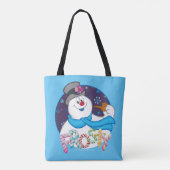 霜の降りた雪だるま™ |カラフルキャンディー名 トートバッグ (裏面)