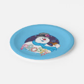 霜の降りた雪だるま™ |カラフルキャンディー名 ペーパープレート (アングル)