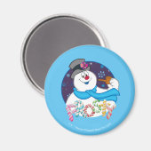 霜の降りた雪だるま™ |カラフルキャンディー名 マグネット (正面/裏面)