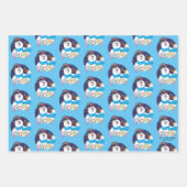 霜の降りた雪だるま™ |カラフルキャンディー名 ラッピングペーパーシート (正面3)