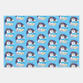 霜の降りた雪だるま™ |カラフルキャンディー名 ラッピングペーパーシート (正面)