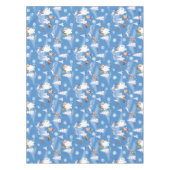 霜の降りた雪だるま™ |カレン霜の降りた冬のおもしろい テーブルクロス (正面)