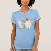 霜の降りた雪だるま™ |カレン霜の降りた冬のおもしろい Tシャツ (正面)