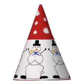 「霜の降りた雪だるま」クリスマス/誕生日パーティーハット パーティーハット (右)