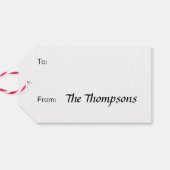 霜の降りた雪だるま™ |ハグ ギフトタグ (裏面横)