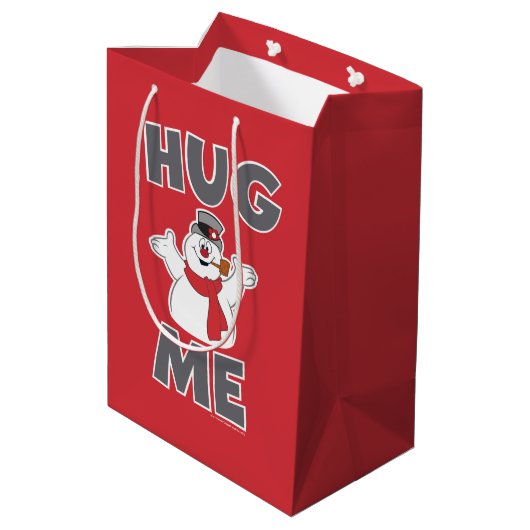 霜の降りた雪だるま™ |ハグ ミディアムペーパーバッグ (裏面アングル)