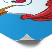 霜の降りた雪だるま™ |ハッピーすてきおもしろい ポスター (角)