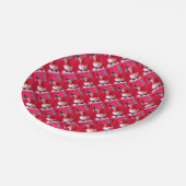 霜の降りた雪だるま ペーパープレート (アングル)