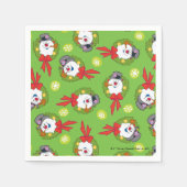 霜の降りた雪だるま™ |休日霜の降りたリース スタンダードカクテルナプキン (正面)