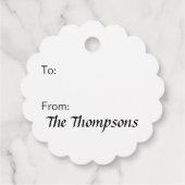 霜の降りた雪だるま™ |休日霜の降りたリース フェイバータグ (裏面)