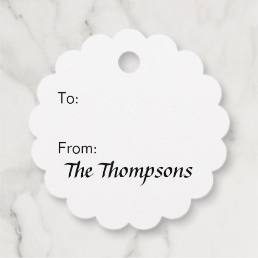 霜の降りた雪だるま™ |休日霜の降りたリース フェイバータグ (裏面)