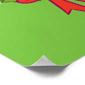 霜の降りた雪だるま™ |休日霜の降りたリース ポスター (角)