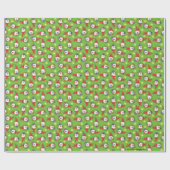 霜の降りた雪だるま™ |休日霜の降りたリース ラッピングペーパー (フラット)