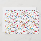 霜の降りた雪だるま™冬誕生日 招待状 (裏面)