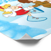 霜の降りた雪だるま™冬 ポスター (角)