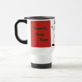 "霜の降りた雪だるま"白い旅行・通勤マグ トラベルマグ (左)