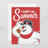 霜の降りた雪だるま™ |私は夏を行わない シーズンポストカード (正面/裏面)