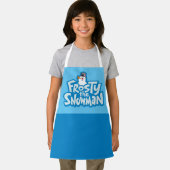 霜の降りた雪だるま™ |積み霜の降りた上げロゴ エプロン (インサイチュ)