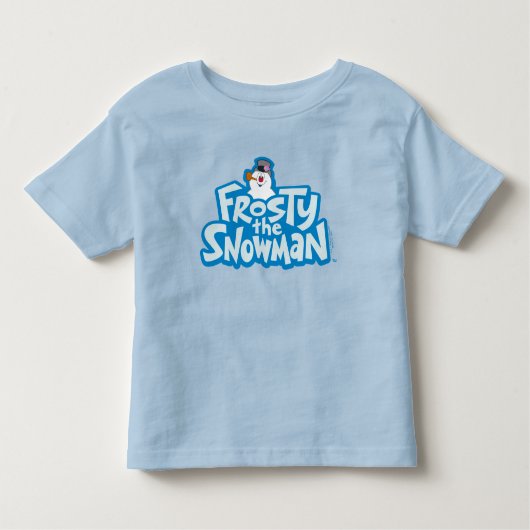 霜の降りた雪だるま™ |積み霜の降りた上げロゴ トドラーTシャツ (正面)