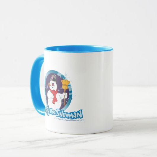 霜の降りた雪だるま™ |魔法の霜の降りたポートレート マグカップ (正面左)