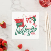 霜の降りた雪だるま-魔法 スタンダードカクテルナプキン (インサイチュ)