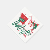 霜の降りた雪だるま-魔法 スタンダードカクテルナプキン (角)