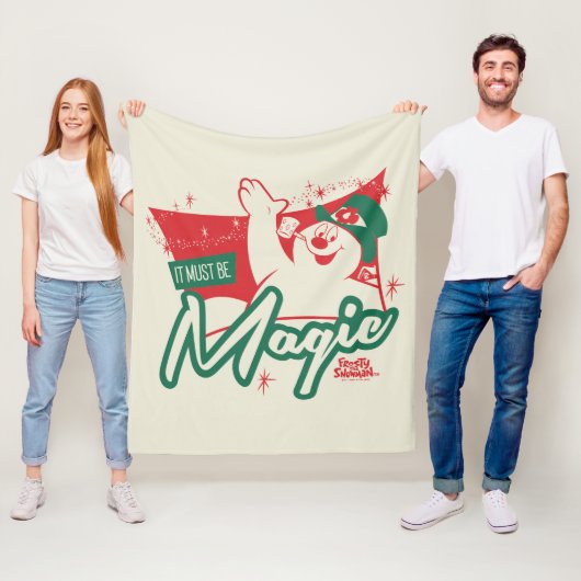 霜の降りた雪だるま-魔法 フリースブランケット (インサイチュ)