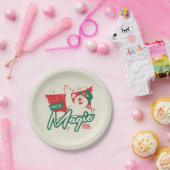 霜の降りた雪だるま-魔法 ペーパープレート (パーティー)