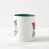 霜の降りた雪だるま-魔法 マグカップ (中央)